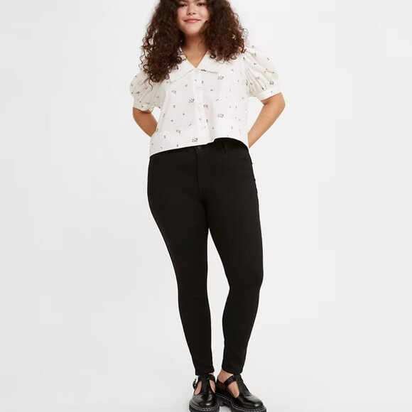 Levi's 720 High Rise Super Skinny Jeans in Black Celeste Size 28 - Picture 1 of 11